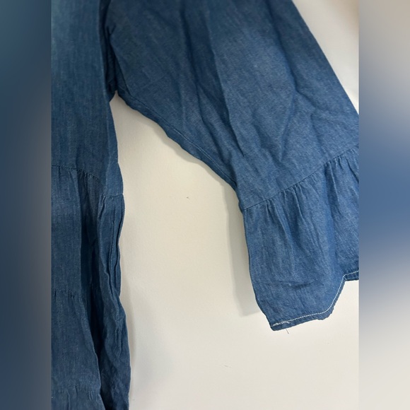 Pink Lily Spring Denim Tiered Dress - Picture 3 of 6